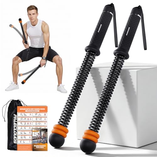Portable Ropeless Battle Ropes, Adjustable Weights Cordless Battle Ropes for Home Gym with Storage Bag, Weighted Exercise Equipment for Low-Impact Workout, Strength & HIIT, for Men & Women (Black) - color: Black