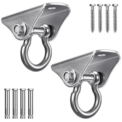 SELEWARE Heavy Duty Swing Hanger Stainless Steel Ceiling Swing Hooks 2 Pack - color: 180° Swing Hanger ( 2 Pack )