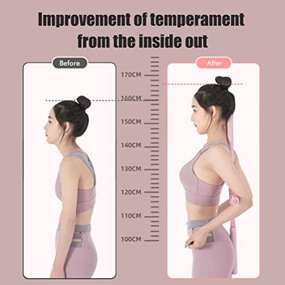 Posture Corrector, Retractable Back Support Stick for Adults and Kids, Adjustable from 21-34 Inches with Humpback Correction Tool to Relieve Neck and Back Discomfort