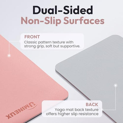 UMINEUX Extra Thick Yoga Mat, 6MM &10MM Yoga Mat Non Slip, POE Yoga Mats for Women Men, 72"x24", Great for Workout, Yoga, Pilates, Fitness & Floor Exercises