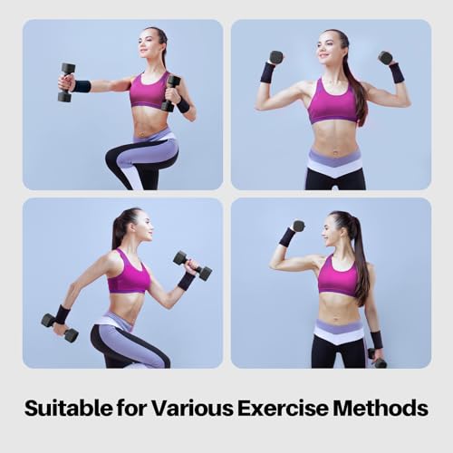 Zempox Adjustable Dumbbell Set, 4 in 1 Free Weight Dumbbell Set for Women, Hand Weight for Women at Home, Each 2lb 3lb 4lb 5lb with TPU Soft Rubber Handle for Home Gym Aquatic Fitness Equipment,Purple