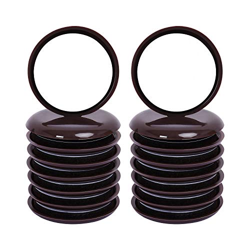 Ezprotekt Round Brown 16 Value Pack Self-Stick Furniture Sliders 2-1/8" Furniture Moving Pads Heavy Duty Adhesive Furniture Movers for Carpet Chair Glides Chair Slider for Carpet (Brown, 16 Pack) - color: Brown, size: 2 1/8"