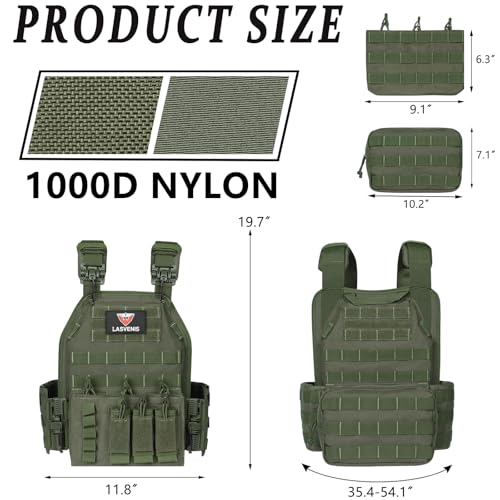 Quick Release Tactical Vest Lightweight Vests Adjustable Tactical Vest for Outdoor Training - color: Green