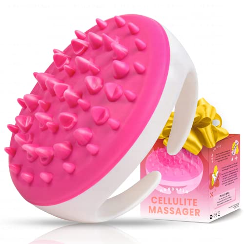 Scala Cellulite Massager Silicone, Bath Scrubber for Smoother Skin Pink - color: Pink