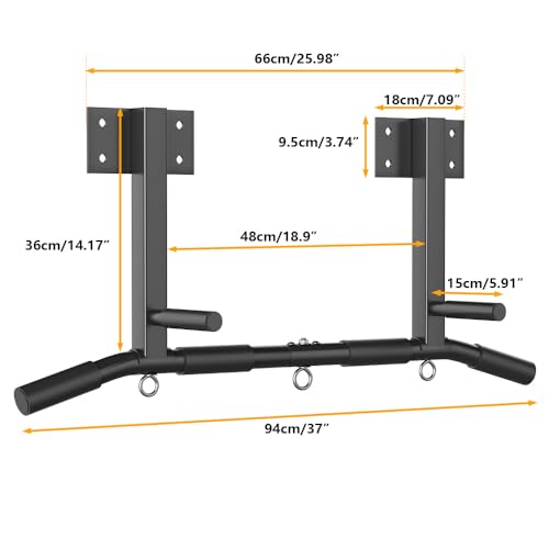 Wall Mount Pull Up Bar, Joist Beam Rafter Mount Pull-up Bar, Ceiling Mounted Chin Up Bar for Home Gym with Punching Bag Hanger - color: Black3