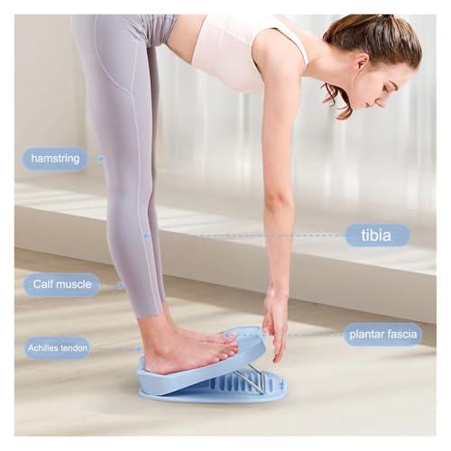 9 Level Adjustable Foldable Slant Board, Yoga Calf & Plantar Fasciitis Stretcher, Full Body Foot Ankle Stretch Balance Fitness Board For Home Gym Workout