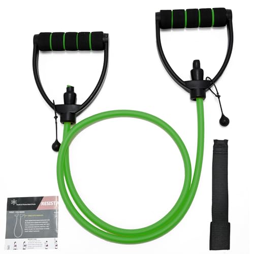Resistance Band with Handles and Door Anchor, Adjustable Exercise Tube Band for Physical Therapy, Strength Training, Pilates and Home Workouts