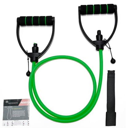 Resistance Band with Handles and Door Anchor, Adjustable Exercise Tube Band for Physical Therapy, Strength Training, Pilates and Home Workouts