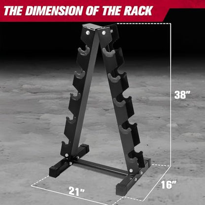 RitFit Rubber Coated Hex Dumbbell Set with Rack, 5-780LB for Home Gym Strength Training, Anti-Slip Knurled Handle, Hexagon Anti-Roll, Heavy-Duty Storage Rack - style: 210 LB Set（5-30LB)