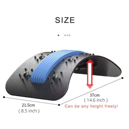 Back Stretcher Cracker, Back Stretching Device for Upper and Lower Back Pain, Back Massager for Bed and Chair, Spine Board Deck Back Popper with 3 Adjustable Settings (Black)