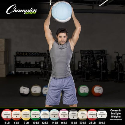 Champion Sports Rhino Promax Wall Balls - Soft Shell Non-Slip Grip for Weightlifting, Plyometrics, Cross Training, & Home Gym
