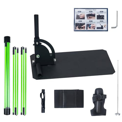 Golf Swing Correction Training Kit – Grip Alignment Trainer, Telescopic Swing Direction Indicator, Wrist & Arm Strap, Foldable Metal Angle Corrector & Dual Folding Alignment Sticks