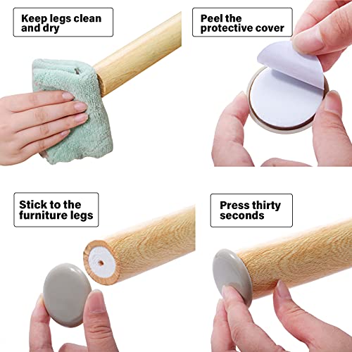 Self-Stick Furniture Sliders, New Space 36pcs 1-3/4" Sliders for Carpet - size: 1-3/4 inch (36pcs)