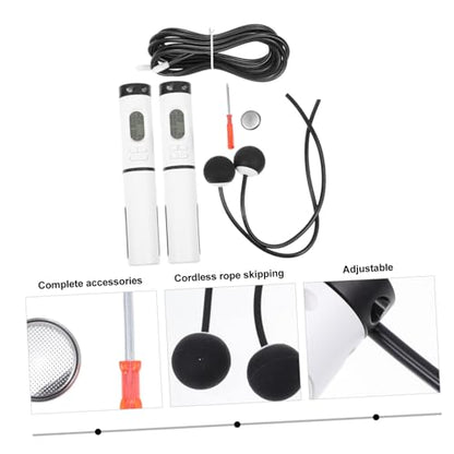 Balacoo Smart Weighted Ropeless Jump Rope Digital Counter, Cordless Indoor Workout Fitness Skipping Rope for Adults and Home Exercise