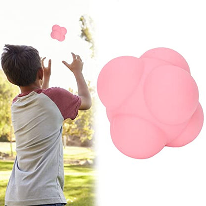 Silicone Reaction Ball, Portable Hand Eye Coordination Speed Reflex Training Ball Training Equipment Multiside Reaction Ball for Sports, Rehabilitation, Pet