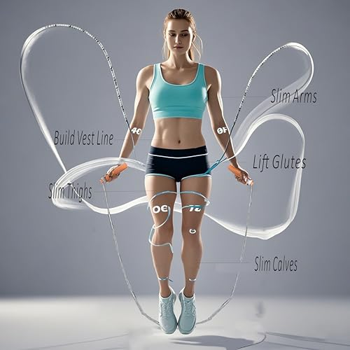 Jump Rope,YiWgqish Workout Equipment,Sports And Fitness Exercise Jump Rope For Kids For Fitness Adjustable With Counter Skipping Rope And Fitness For Men,Women,Kids,Girls,Boys