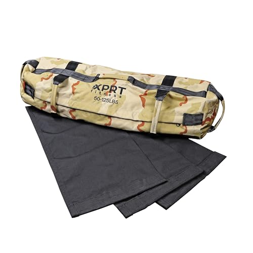 Workout Sandbag for Heavy Duty Workout Cross Training 7 Multi-positional Handles - Color Army Green/Black/Camo