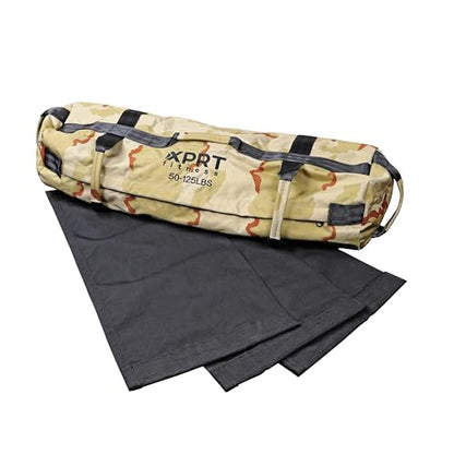 Workout Sandbag for Heavy Duty Workout Cross Training 7 Multi-positional Handles - Color Army Green/Black/Camo