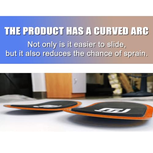 Blue Gliding Discs Core Sliders(Curved Arc) Smooth Use On Carpet Floor Exercise Sliders Equipment.Compact Core Gliders for Home Gym - Fitness Equipment & Full-Body Workout Accessories