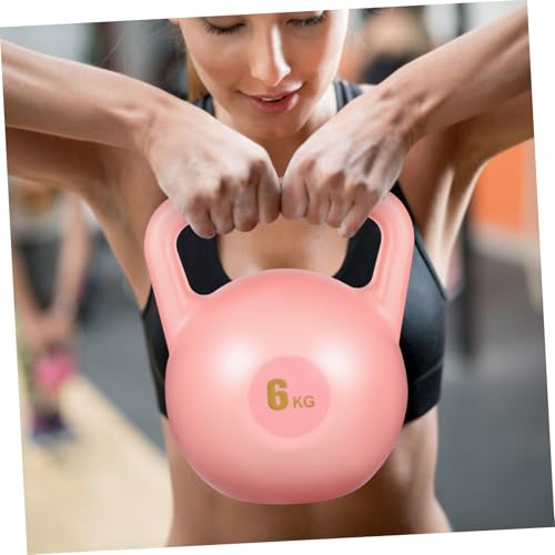 SUPVOX Water Filled Kettlebell Pink PE Weight for Strength Training and Gym Workouts Comfortable Grip Exercise Equipment for Men and Women Portable for Travel and Home Fitness