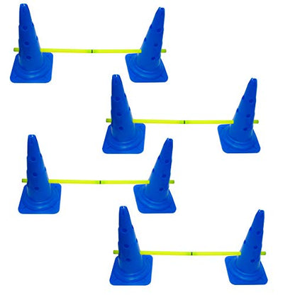 Trademark Innovations Dog Agility Jump Course Training Cone Hurdles Set