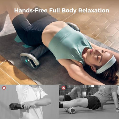 A1 Smart Electric Foam Roller, Hands-Free Self Rolling Massager for Back, Legs & Full Body, App-Controlled with 3 Speeds, Post-Workout Relaxation, 240-480 Min Battery