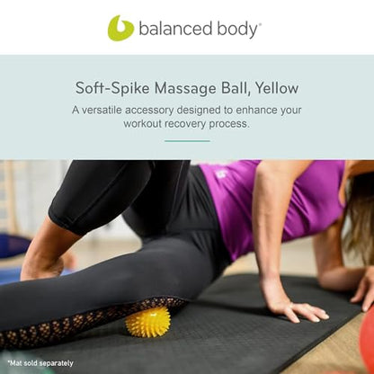Soft-Spike Massage Ball, Trigger Point Therapy Ball for Muscle Tension Relief, Plantar Fasciitis, Myofascial Release, 8cm, Yellow - color: Yellow, size: 8cm