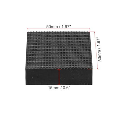 PATIKIL Rubber Anti-Vibration Pads, 4 Pcs Square Vibration Isolation Mats 1.97" x 1.97" x 0.6" for HVAC, Air Conditioner, Air Compressor, Washer, Dryer, Black