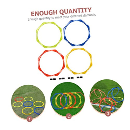 Kisangel Football Training Circle Football for Training Fitness Hexagon Soccer Sports Cones Football
