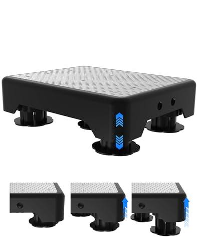 Adjustable Step Stool for Adults, Bed Step Stools, 600 LBS Capacity Safety Wide Step Platform, Indoor and Outdoor Steps for Seniors, Non-Slip Stepping Stool Elderly Assistance, Grey - color: Gray Point