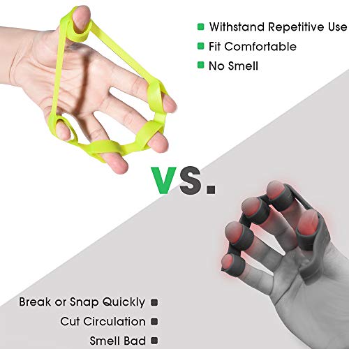 Hand Grip Strengthener, Finger Exerciser, Grip Strength Trainer (6 PCS),New Material,Forearm Grip Workout, Finger Stretcher, Relieve Wrist Pain, Carpal Tunnel - style: Finger Exerciser,Grip Strengthener