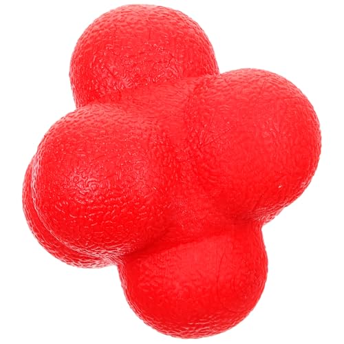 Toddmomy Hexagonal Reaction Training Ball 7cm Red Silicone Agility Fitness Ball for Speed and Reflex Exercises in Baseball, Tennis, Soccer, and Ping Pong Training