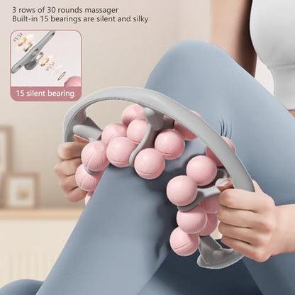 360 Degree Round Massage Roller for Leg Muscle Recovery Not Slip PP Surfaces Design Compact Home Exercise Equipment for Muscle Stiffness Relief Post Workout Leg Recovery Roller