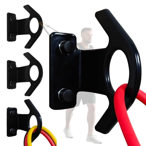 Resistance Band Wall Anchor(3PCS),Resistance Bands Wall Mount for Home Workouts & Yoga Gym，Resistance Band Hooks for Resistance Bands, Stretch Straps & Suspension Trainers (AFG)