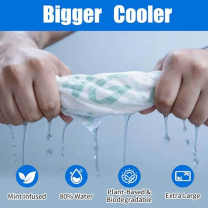 30 Pack Cooling Body Wipes, Alcohol-Free Cooling Towelettes Cooling Towel Alternative for Outdoor Sports, Camping, Hiking, Workout & Hot Weather(Green) - size: 30 Count (Pack of 1)