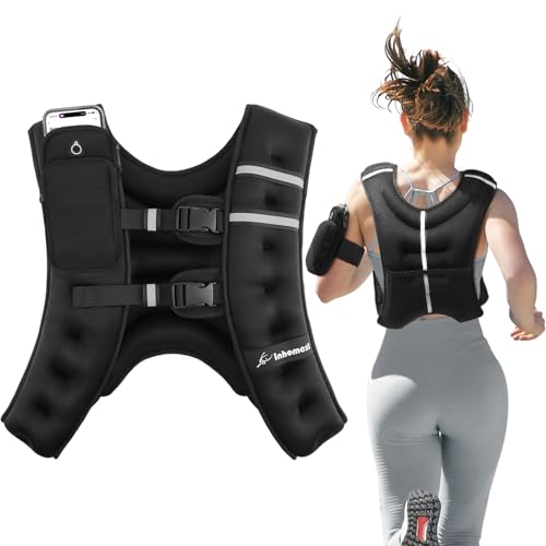 Weighted Vest Weight Vest for Men Women Kids Weights Included with Reflective Stripe, Body Weight Vests Adjustable for Running, Workout, Jogging, Walking