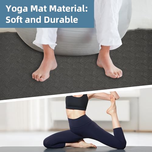 Non-Slip Workout Mat for Under Desk Ellipticals,Thicker & Quieter,23.6x17.7x0.2",Suitable for Ellipse Leg Exerciser, Foot & Leg Pedal Exerciser for Seniors Fitness, Floor Protection,Enhanced Stability