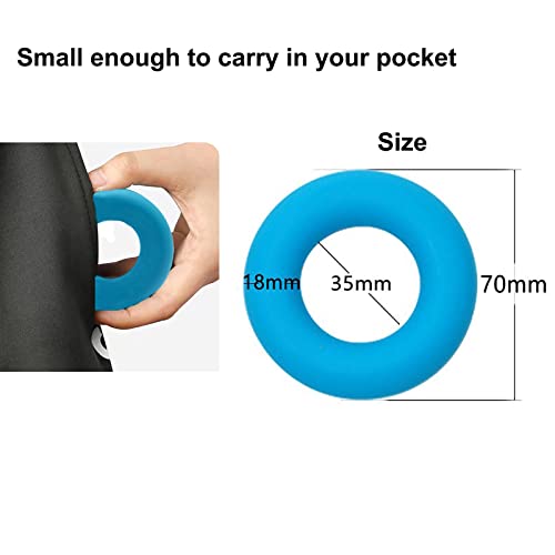 4 Pack Hand Grip Strengthener Rings Finger Exerciser Grip Strength Trainer Silicone Squeezer Gripper for Muscle Strengthening Training Forearm Grip Workout Stress Relief Rehabilitation 30LB-60LB