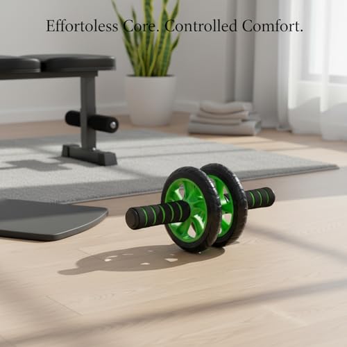 Ab Roller Wheel with Kneeling Pad - Core Strength Trainer for Home Gym & Office Workouts