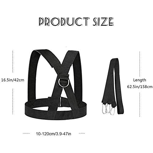 Sled Harness, Weight Speed Tire Pulling Workout Resistance and Assistance Trainer Physical Training Rope Football Exercise Equipment for Outdoor Indoor Men and Women - size: 6.6FT