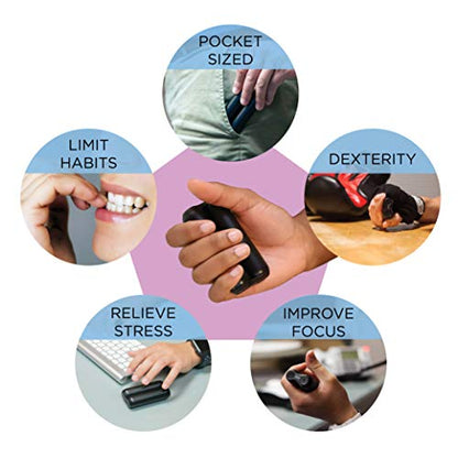 ONO Roller - Handheld Fidget Toy for Adults | Help Relieve Stress, Anxiety, Tension | Promotes Focus, Clarity | Compact, Portable Design (Purple, Junior Size - ABS Plastic) - size: Junior Size, style: ABS Plastic - Purple