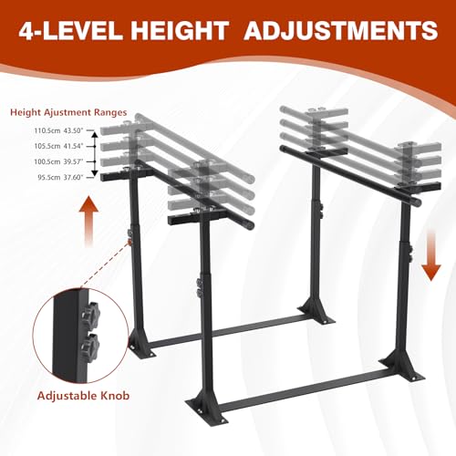 Parallel Bars for Physical Therapy 670LBS Steel Adjustable Height & Width