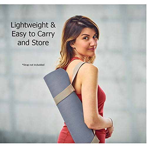 Thick High Density Yoga Mat Exercise Equipment Gym Floor Mat, Thick 72 x 24” Non-Slip Workout Fitness Home Pilates Mat for Women & Men