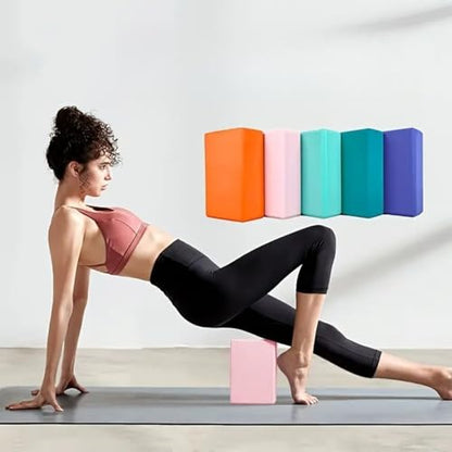 Non-Slip High-Density Yoga Foam Block – Balance & Support for Yoga, Pilates & Meditation - color: D.Grey