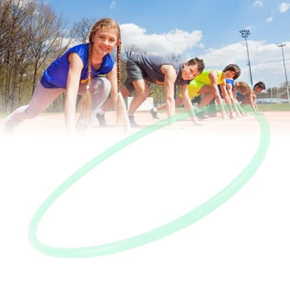 Agility Speed Rings Training Kit 10 Pcs Hollow Jumping Hoops for Kids Balance Coordination Sensory Exercise Green Plastic 35cm - size: 0.7in Width
