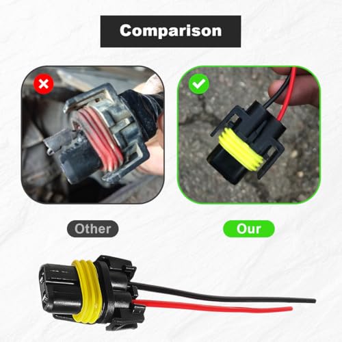 4 PCS 9005 9006 9012 HB3 HB4 Female Adapter Wiring Harness Sockets, Auto Wire Connector for Headlights Fog Lights, Headlamp Harness Connector Replacement, Car Accessories - style: 4 PCS