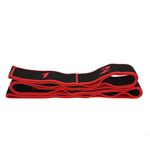 Pilipane Waist Back Leg Stretch Strap, Stretching Strap Yoga Strap for Home Workout, Exercise Strap for Pilates, Dance and Gymnastics (red)