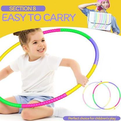 Toy Hoop Detachable Plastic Hoops Exercise Equipment Toy Adjustable Rings for Sports Party Game Dance Pet Training