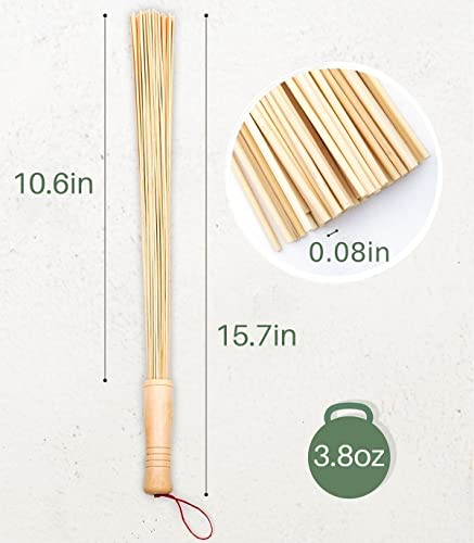 Massage Bamboo Broom for Sauna and Banya - Relaxing Massage Cellulite Massager - Asian Massage Tools for SPA