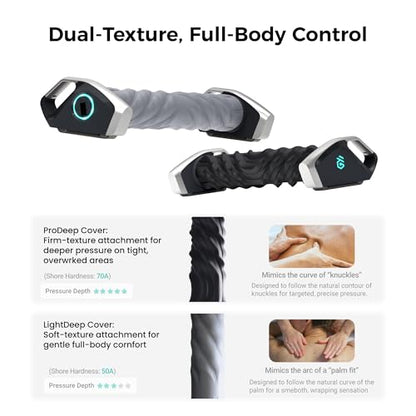 A1 Smart Electric Foam Roller, Hands-Free Self Rolling Massager for Back, Legs & Full Body, App-Controlled with 3 Speeds, Post-Workout Relaxation, 240-480 Min Battery